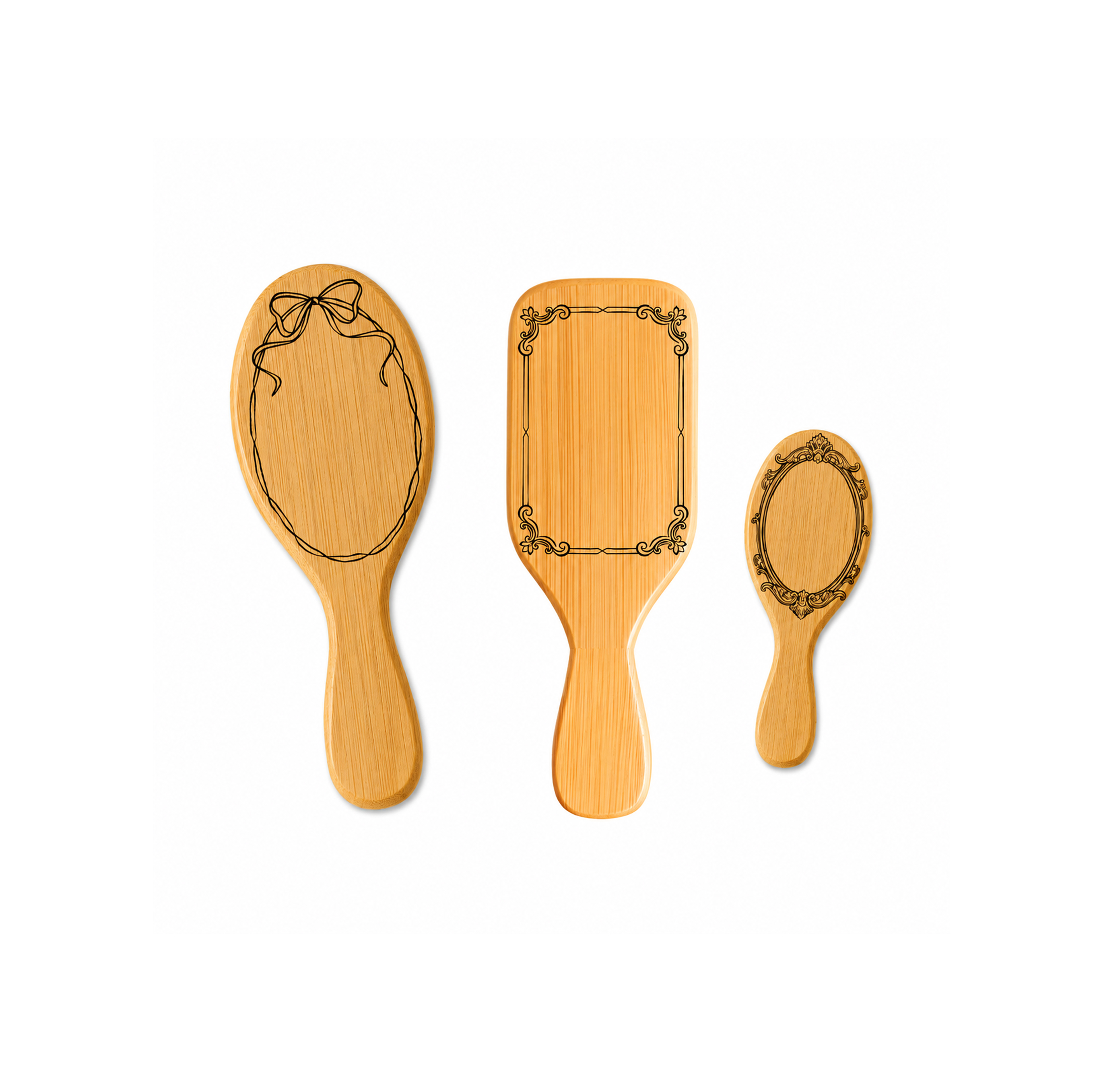 Wooden Comb Oval Large
