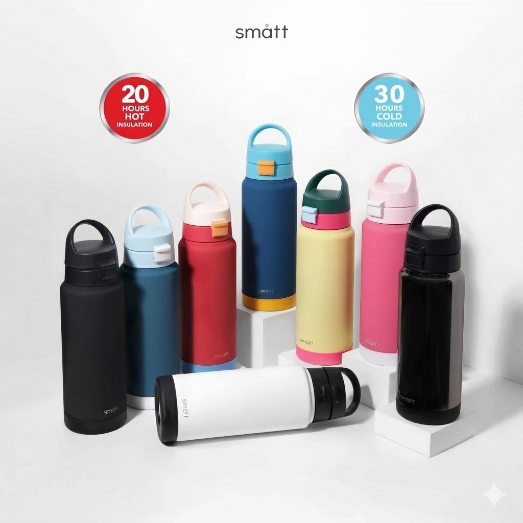 Smatt Snap Tumbler 720ML - Botol Minum Stainless Double Insulation Tumbler Tahan Panas Dingin 720ML Custom Engrave