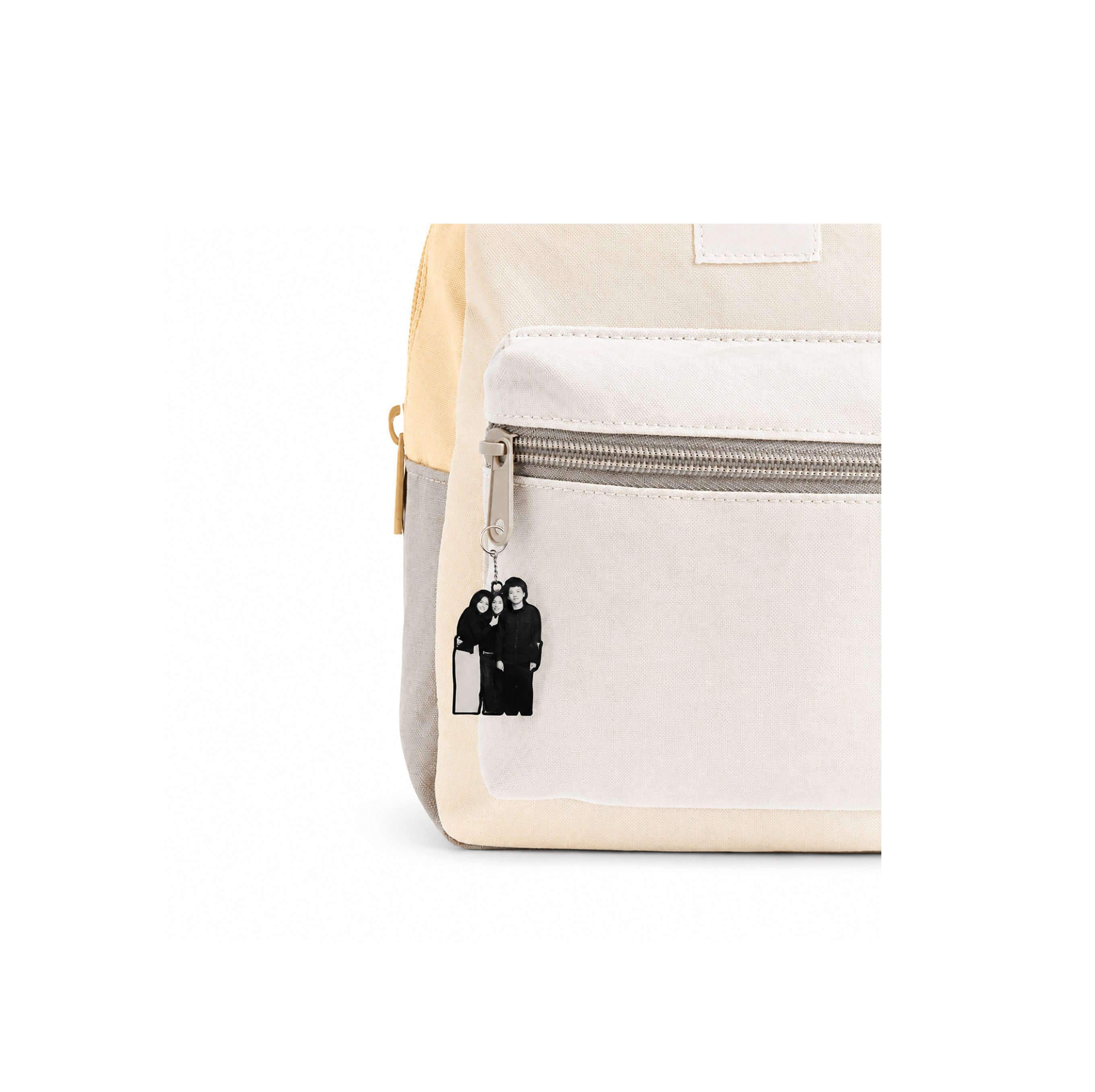 Custom Photo Keychain Black Acrylic