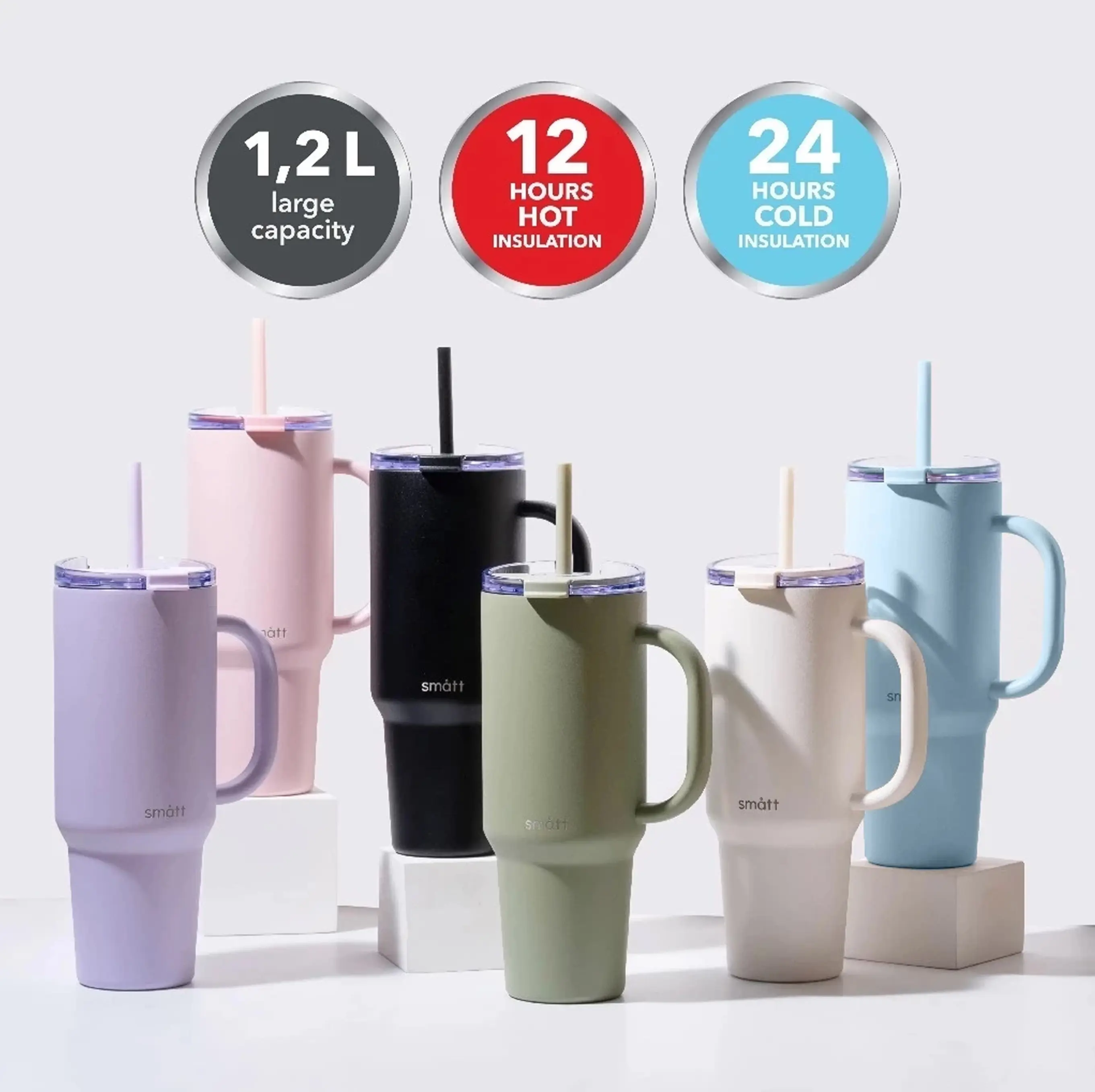 Smatt Double Insulation Jug 1.2L - Tumbler 1.2L Stainless Termos Botol Minum 1200ML Custom Engrave